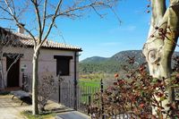 Entrada de Mirador de la Fuente con vistas a Cabañeros